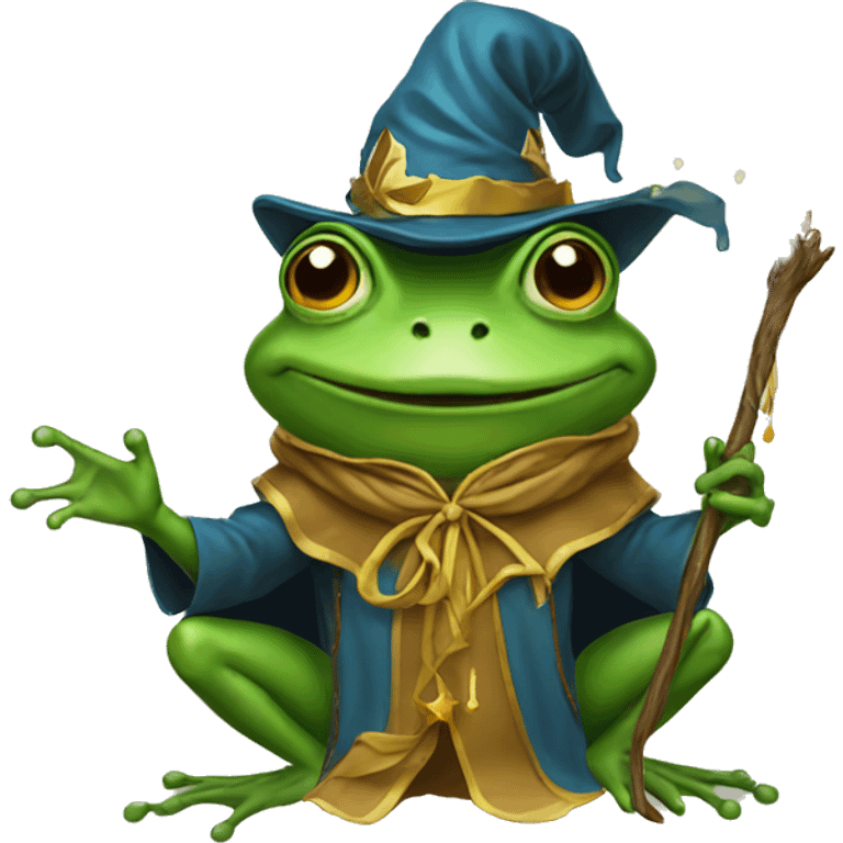 Frog wizard emoji