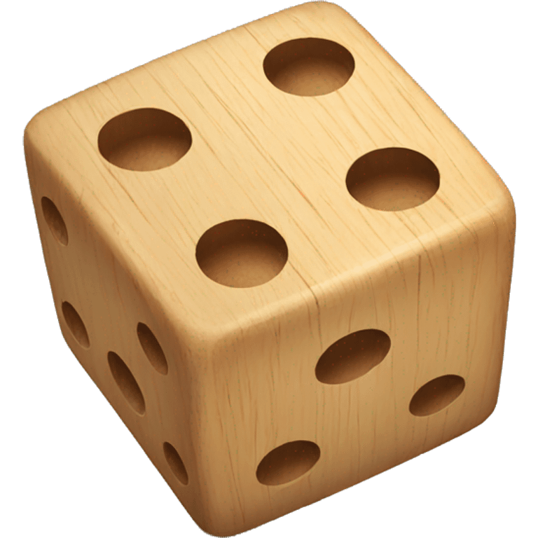 double wooden dice emoji