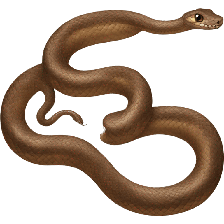 Brown big snake emoji