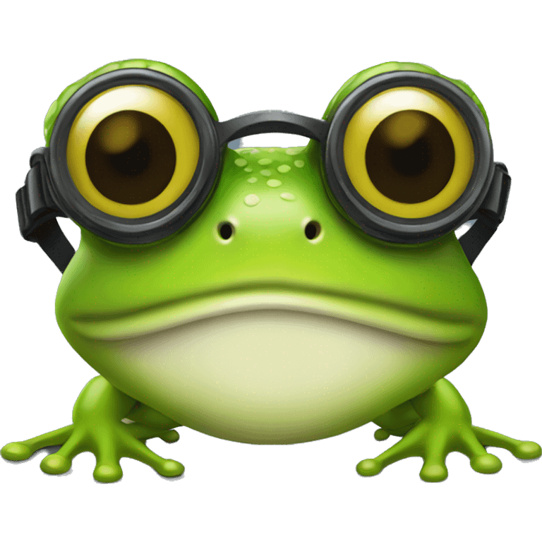 frog with goggle emoji