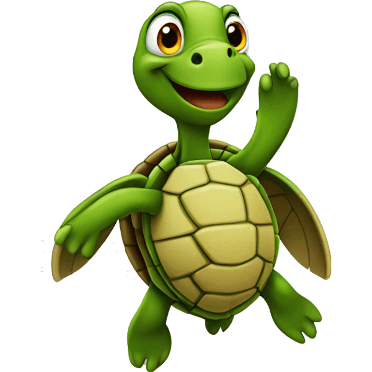 Silly turtle have wing emoji