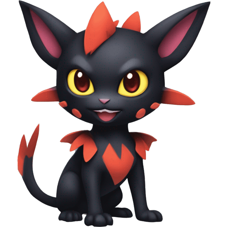 Cool Cute Edgy Dark Black Chibi Noibat-Litten-Pokémon-Fakémon-hybrid emoji