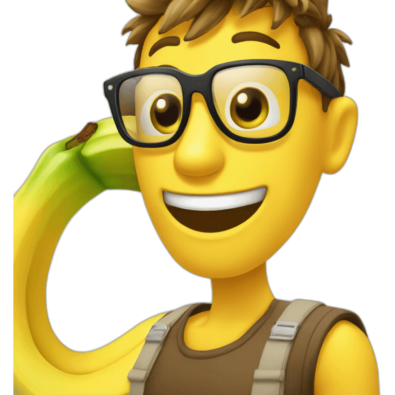 Banane avec des lunettes emoji