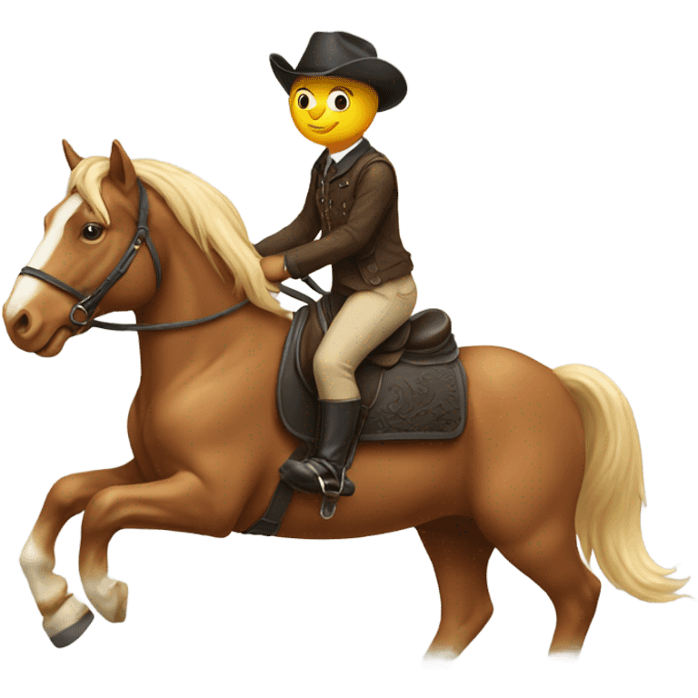 Cat riding a horse emoji