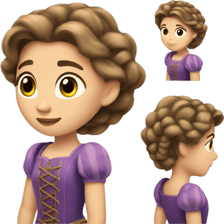 rapunzel with short brown hair emoji