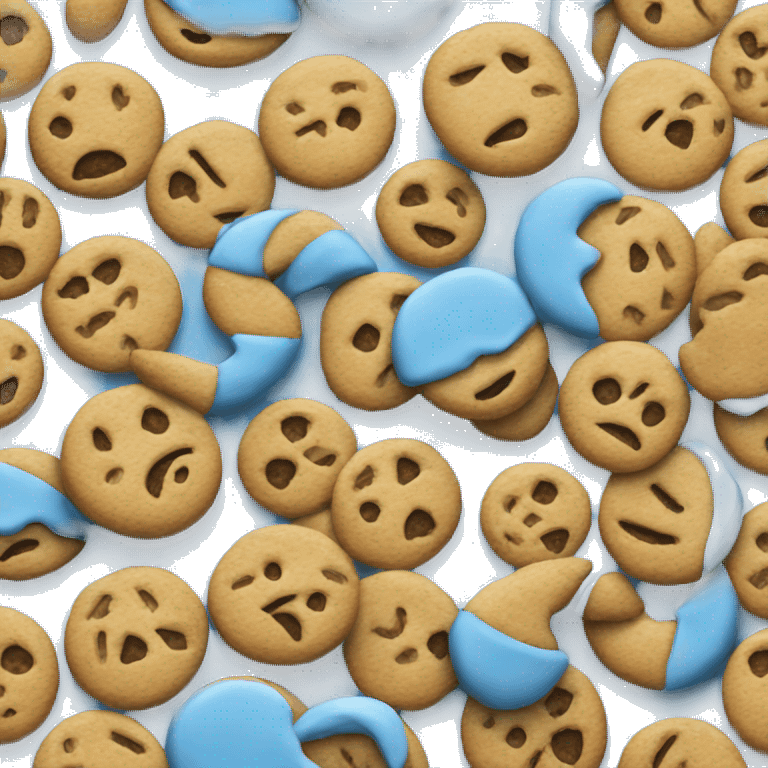 blue cookie emoji