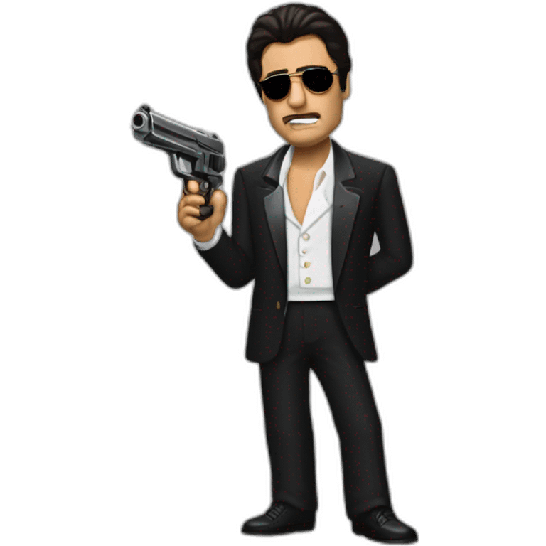 Tony Montana con una pistola emoji