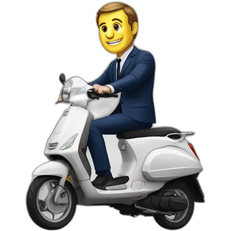 Macron on a scooter  emoji