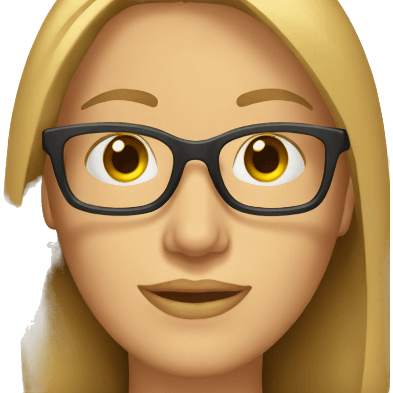 caucasian-woman-brown-straigh-long-hair-glasses emoji