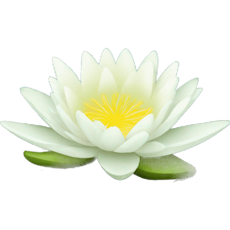 Water lily with a white flower in a swamp emoji