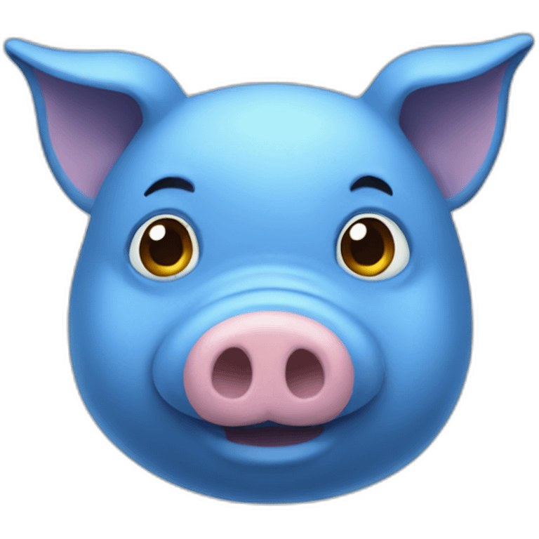 blue pig head emoji