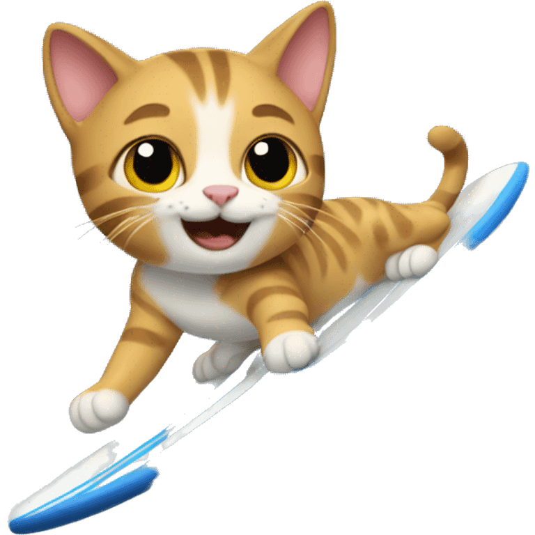 cat surfing emoji