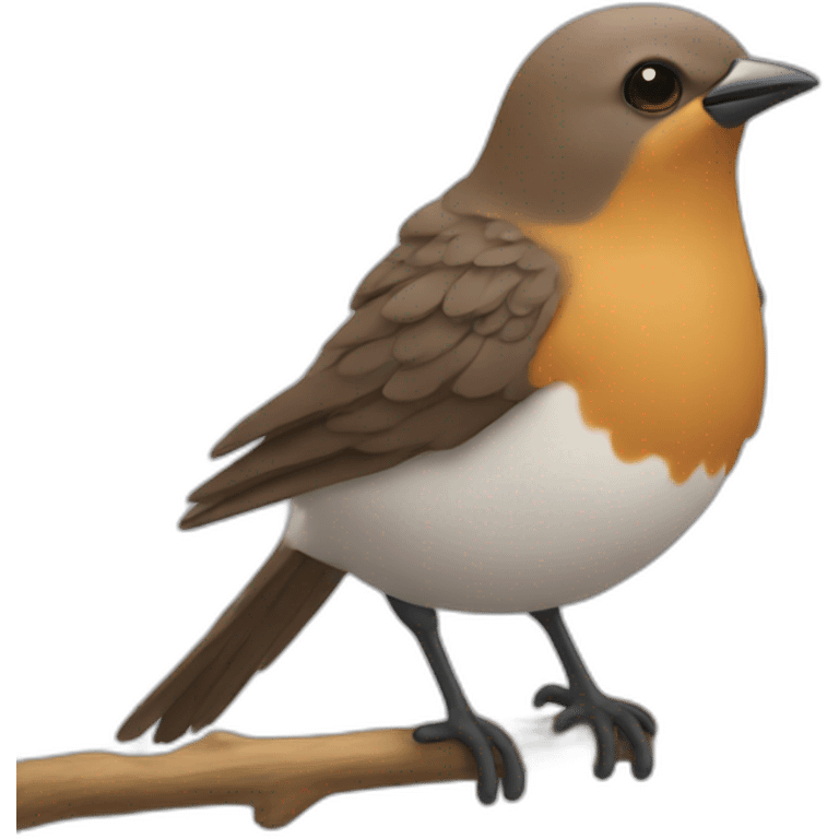 Un caca sur un oiseau emoji