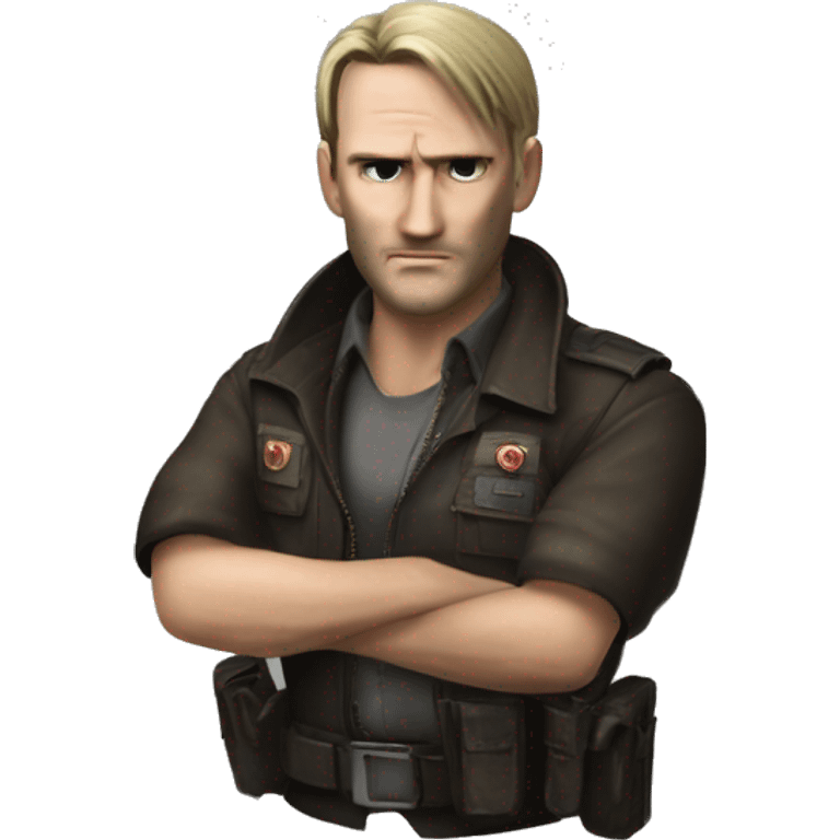 leon Scott keneddy from resident evil 4 remake emoji