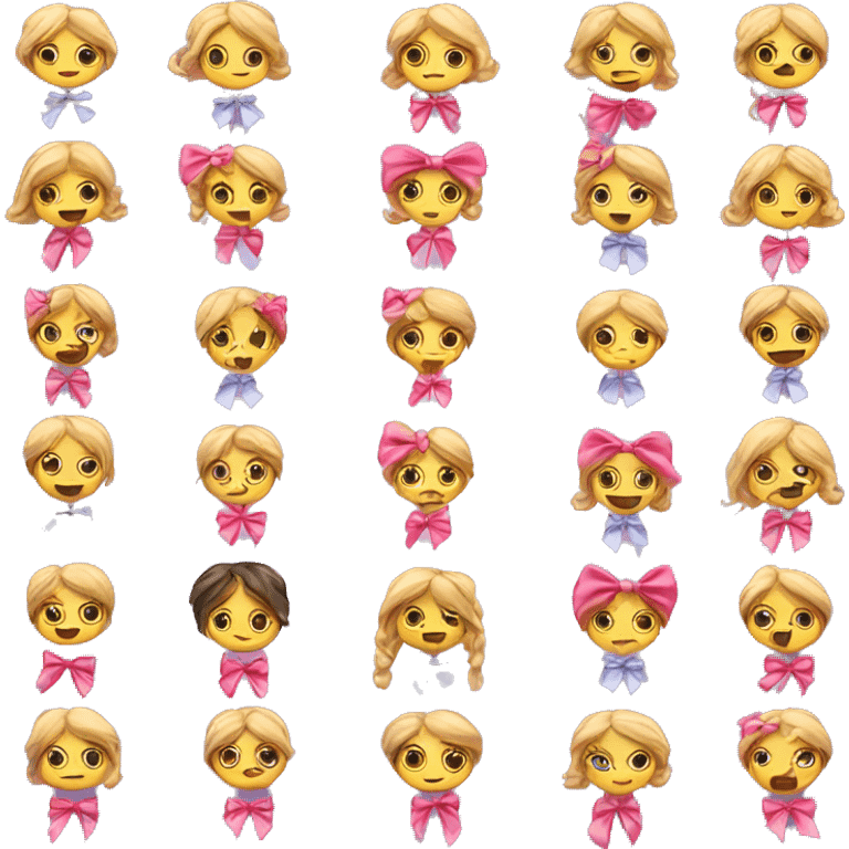 Cute bows emoji