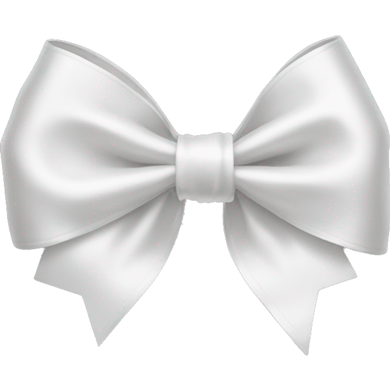 white satin bow emoji