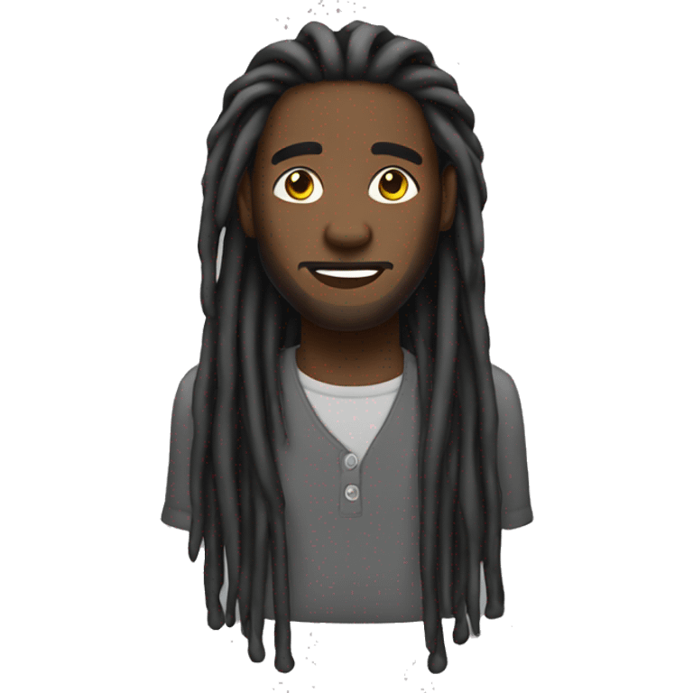 Black male with long dreads  emoji