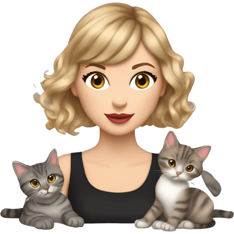 Taylor swift with her cats emoji