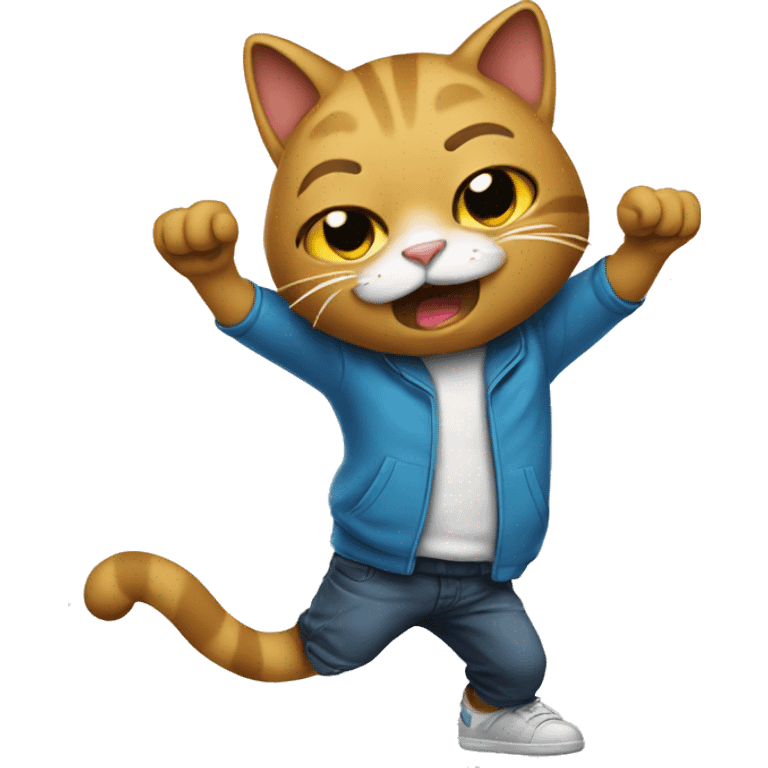 cat dabbing emoji