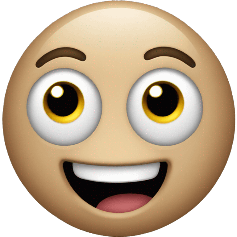 Make an emoji that has hearted eyes and looks like it's very happy, excited, and happy to see something emoji