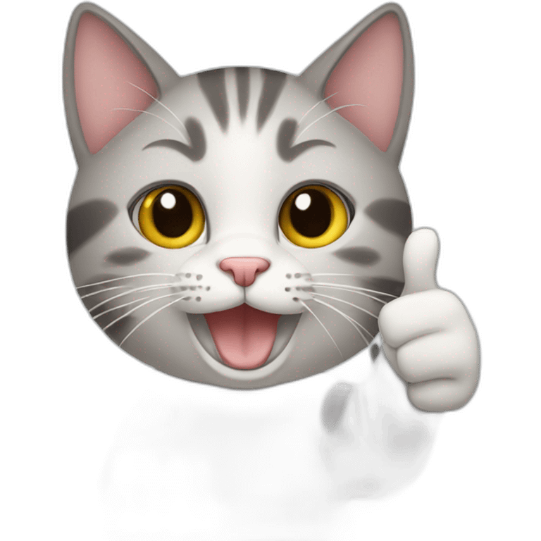 Cat thumbs up emoji