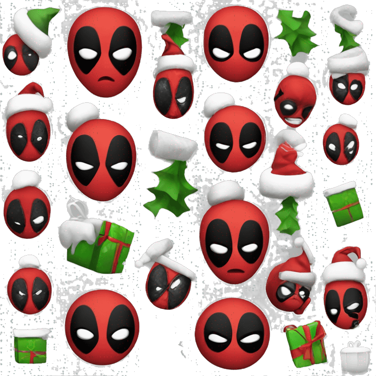 Deadpool christmas emoji