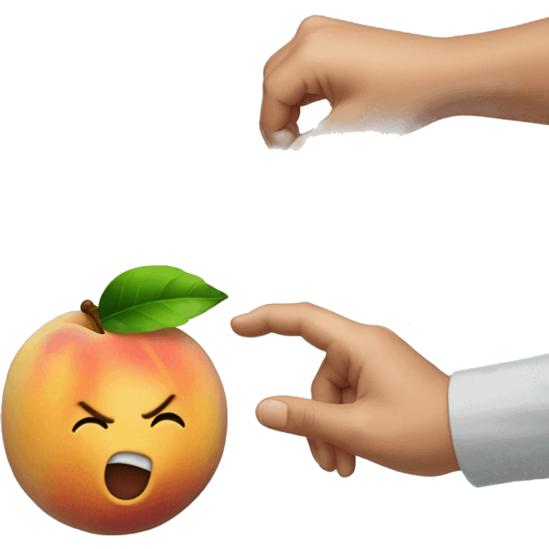 Slapping peach emoji