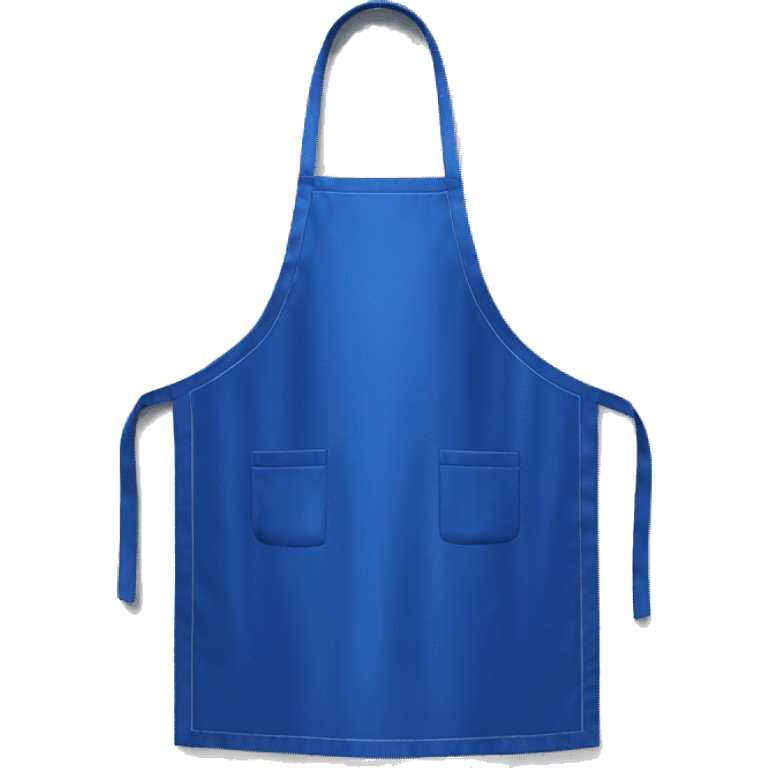 Realistic isolated cobalt blue kitchen apron. emoji