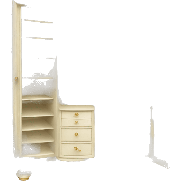 Armoire fancy ivory with gold emoji