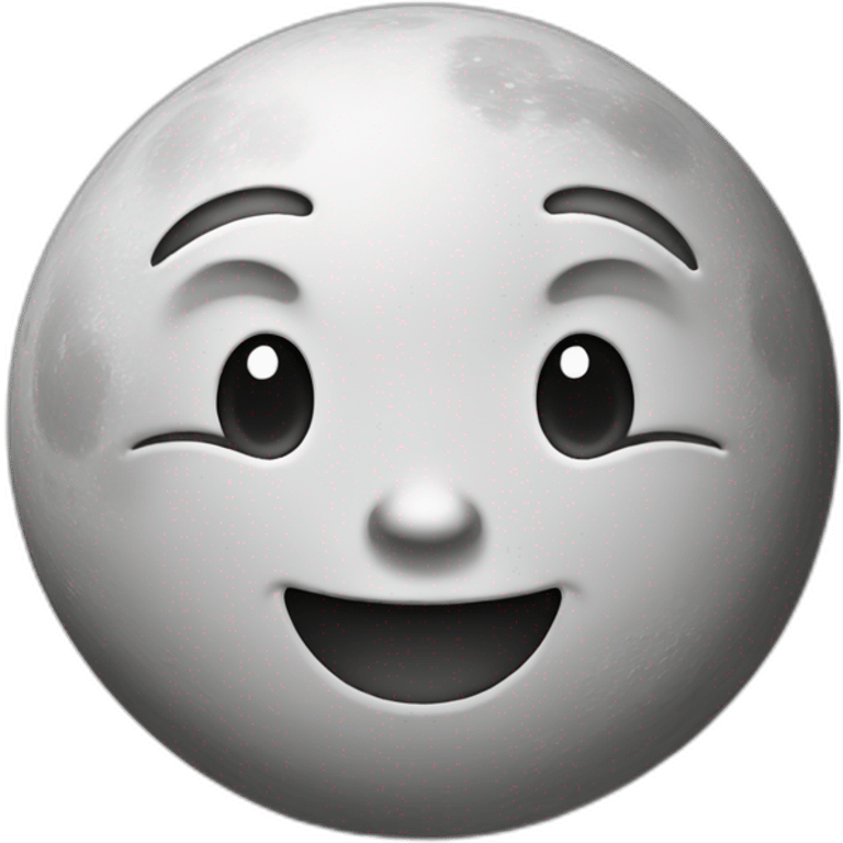 Moon face happy emoji