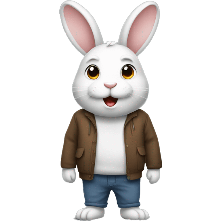 rabbit stand as human emoji