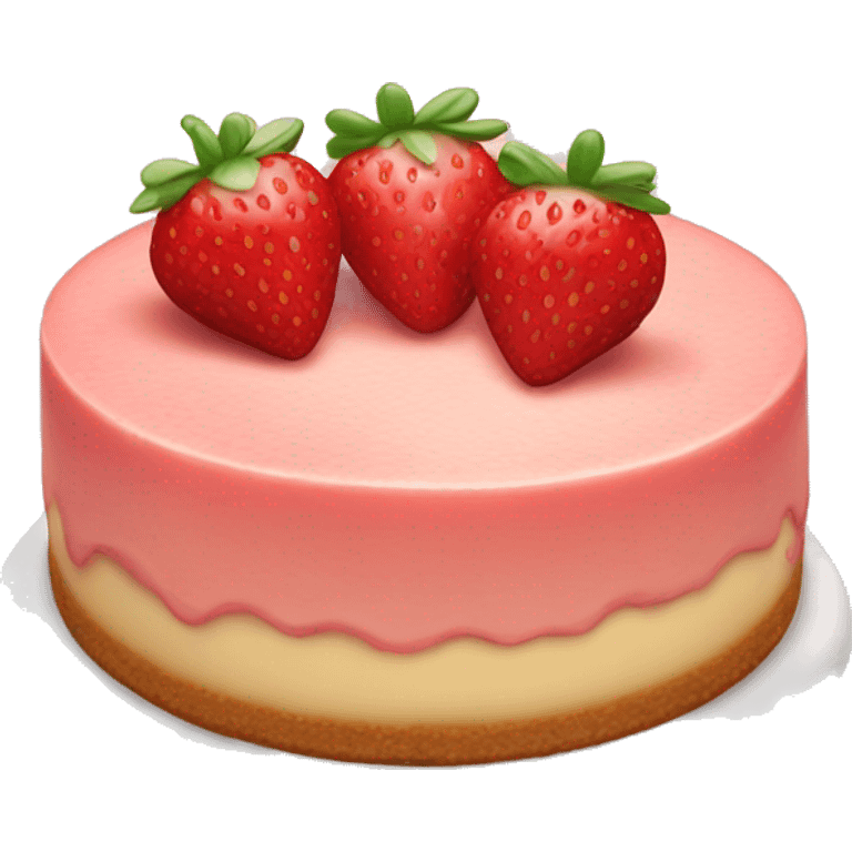 Strawberry cheesecake emoji