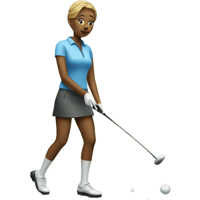 Woman playing golf emoji