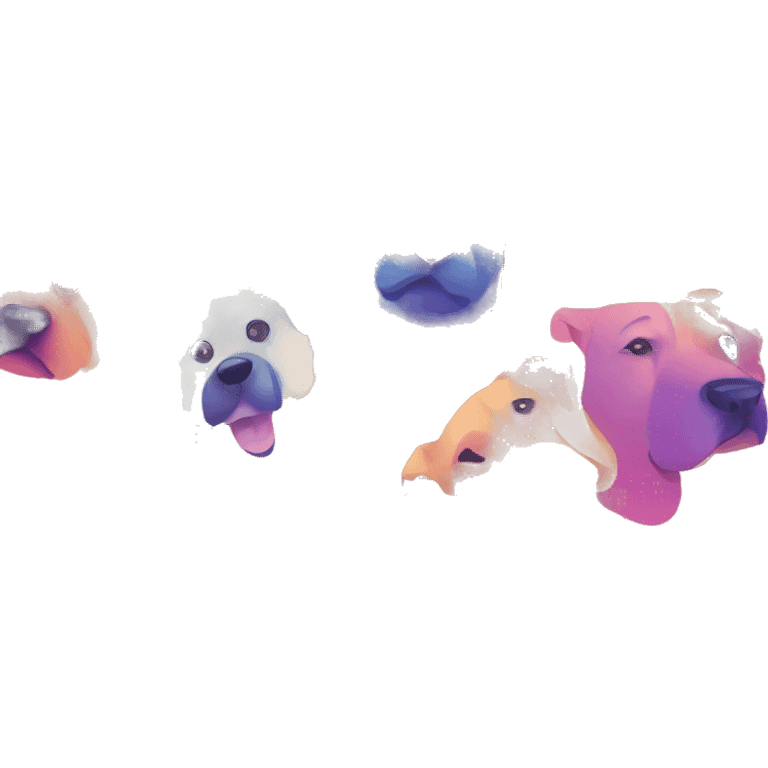 Vector art of dog made of vector gradient shapes abstract shapes vector art emoji