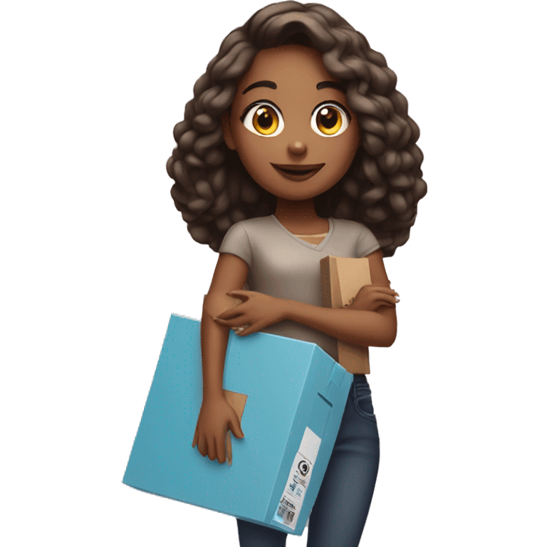 Girl carrying SHEIN box emoji