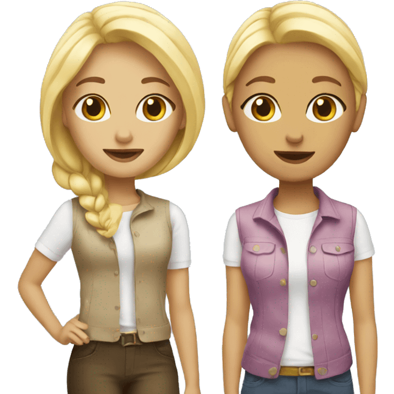 two blonde best friends  emoji