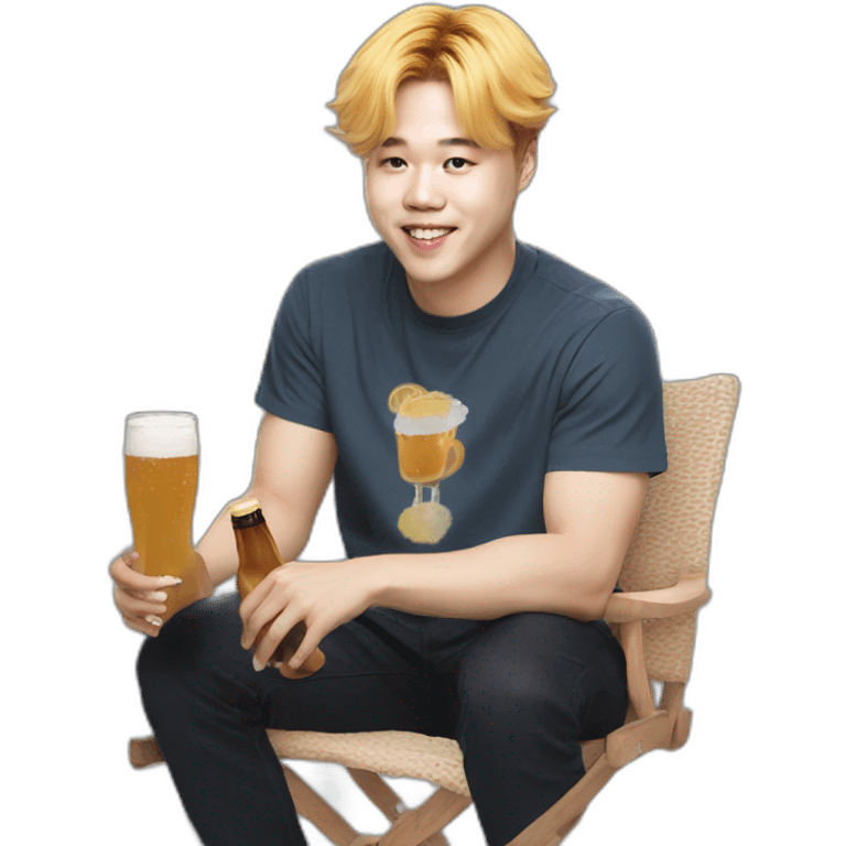 Park Jimin drink beer emoji