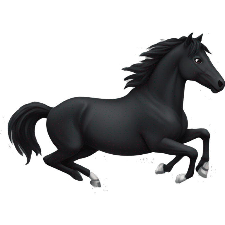 Black mustang emoji