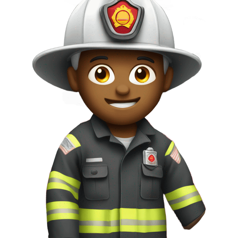 Firefighter driving a firetruck emoji