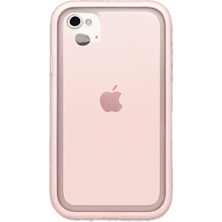 Light Pink iPhone 14 facing flat emoji