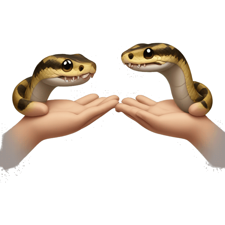 Snake and mouse Holding hands  emoji