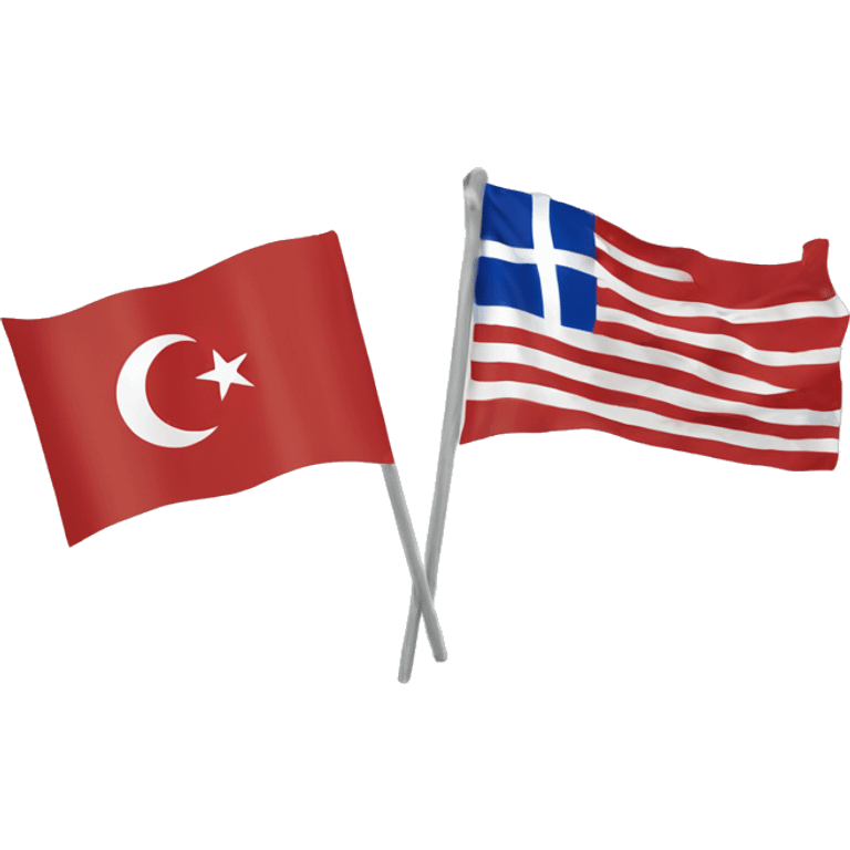 One flag: left side Turkish flag, right side Icelandic flag, faded center emoji