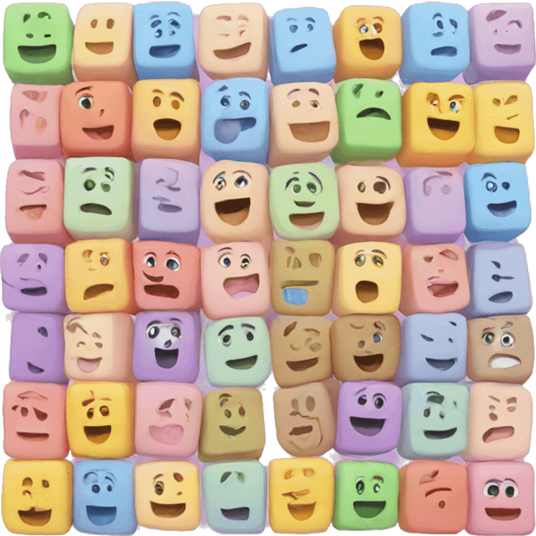 ABC pastel blocks emoji