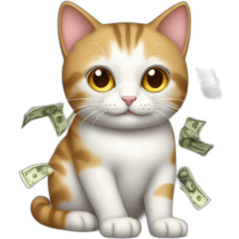 cat with money emoji