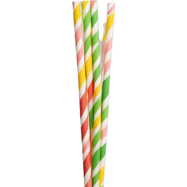 Colored Paper straw emoji