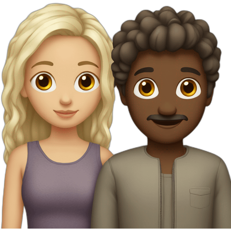 Couple, man malian, girl russian emoji