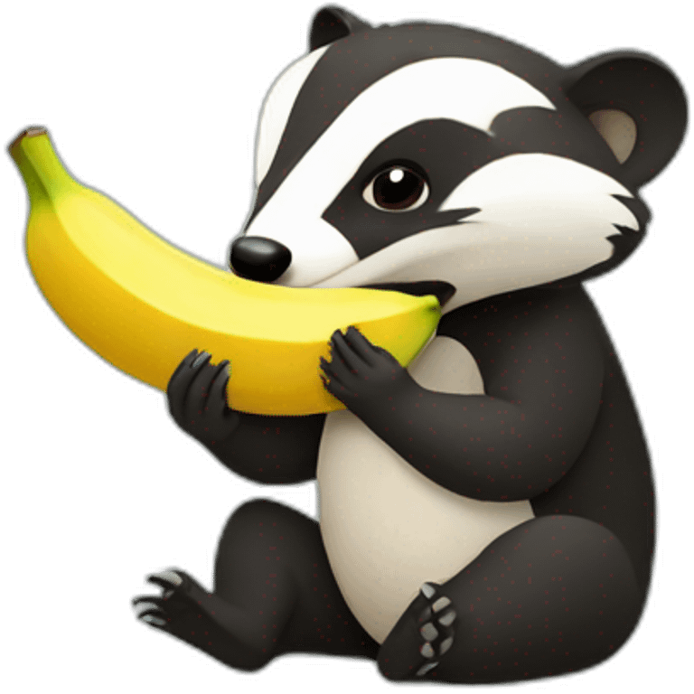 badger eating banana emoji