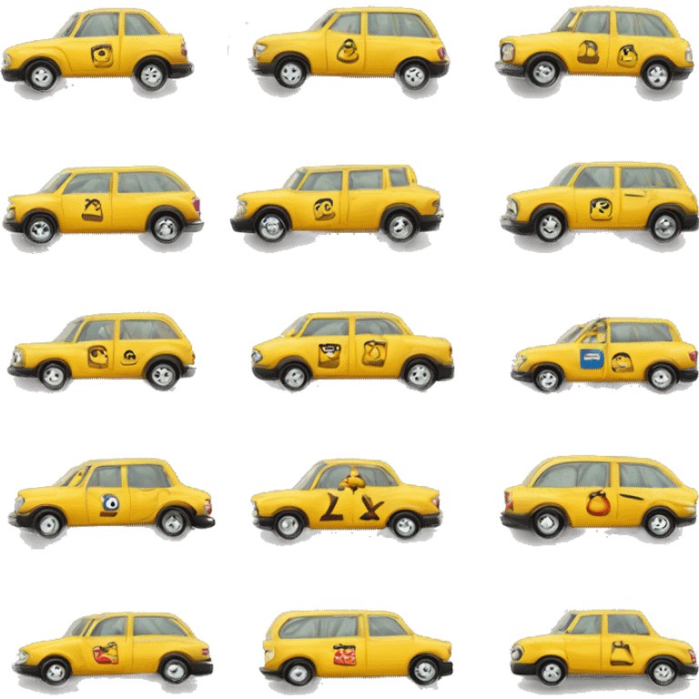 Emoji pack for Company "Deluxe Drive" - taxidepot with premium cars. Emoji for all occasions
1. Taxi-themed
2. Smileys, people, nature, food and drinks, activities, travel and places, objects, symbols

Style - premium, 4k quality, minimalism emoji