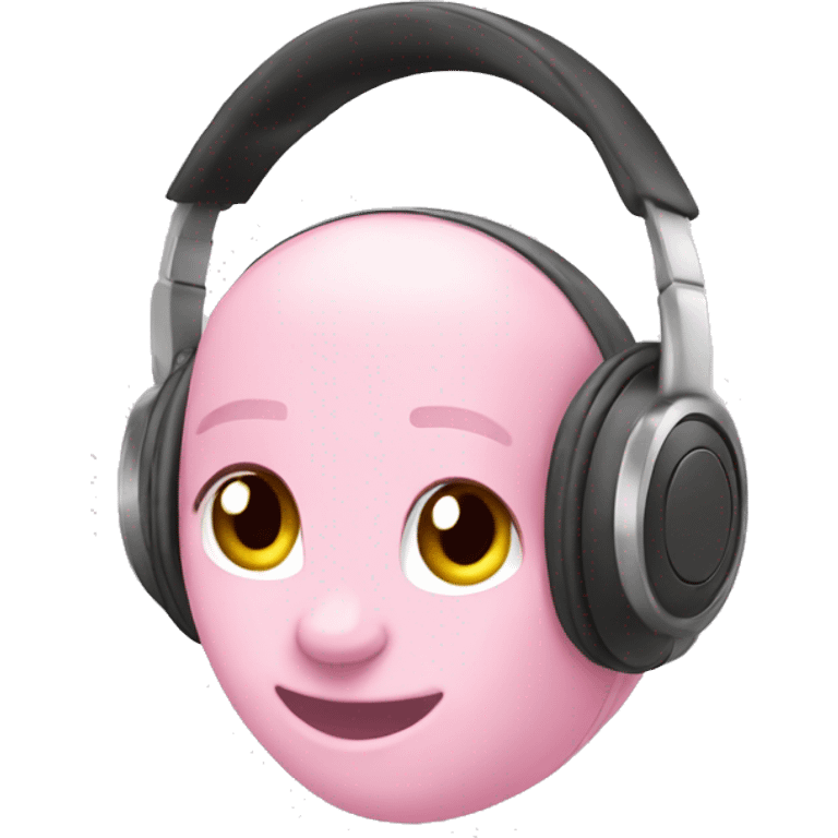 Light Pink over ear headphones with bambi emoji