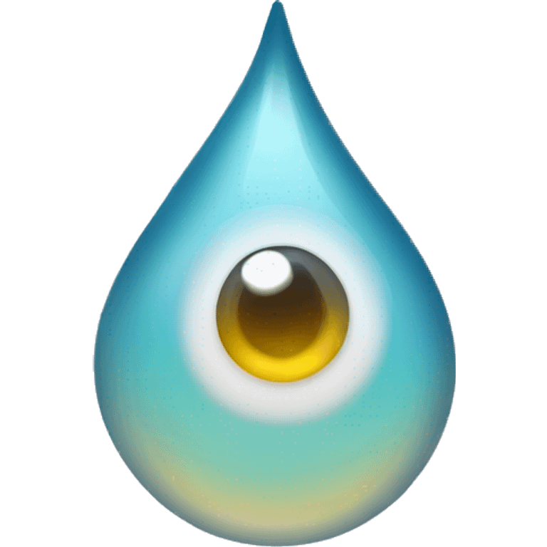 water droplet under eye emoji